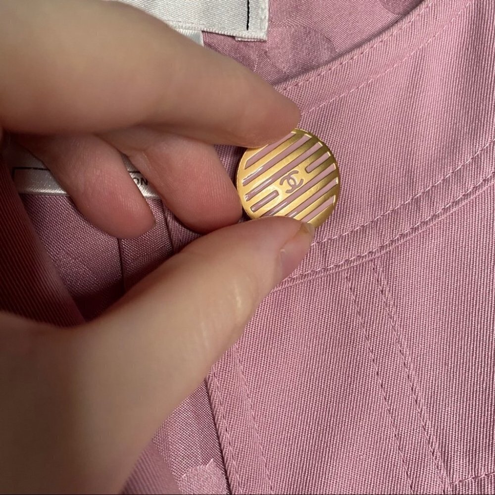 Chanel Pink Button Down Spring Long Jacket - Picture 4 of 11